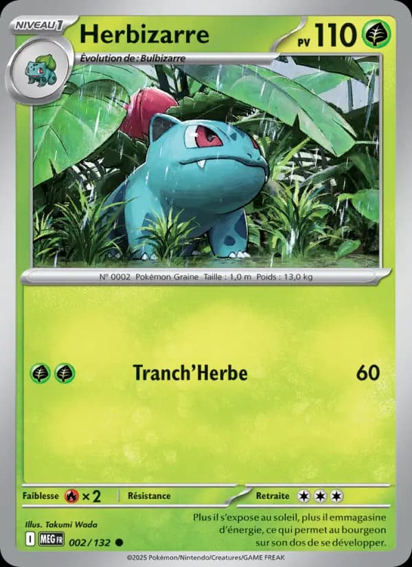 Carte Pokémon Herbizarre 2