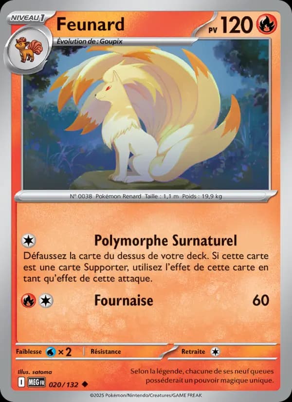 Carte Pokémon Feunard 20