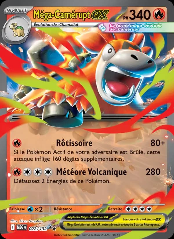Carte Pokémon Méga-Camérupt ex 22