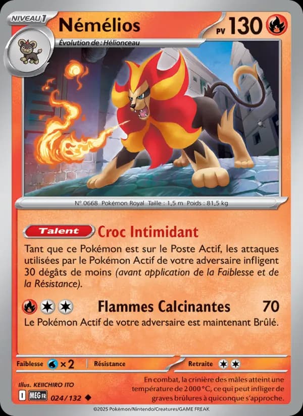 Carte Pokémon Némélios 24