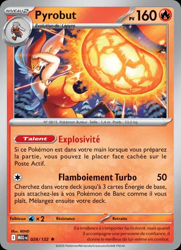 Carte Pokémon Pyrobut 28