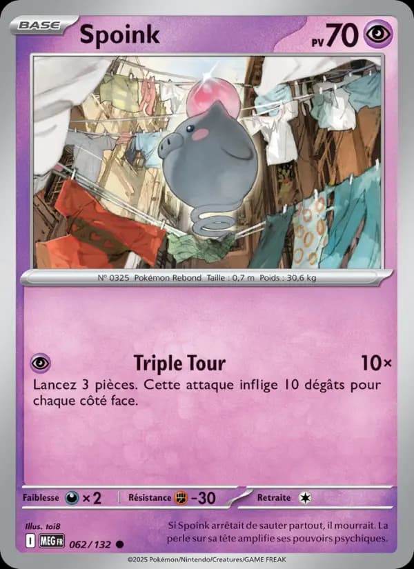 Carte Pokémon Spoink 62