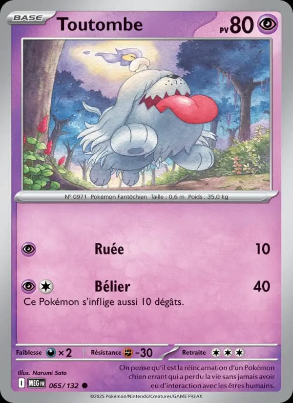 Carte Pokémon Toutombe 65