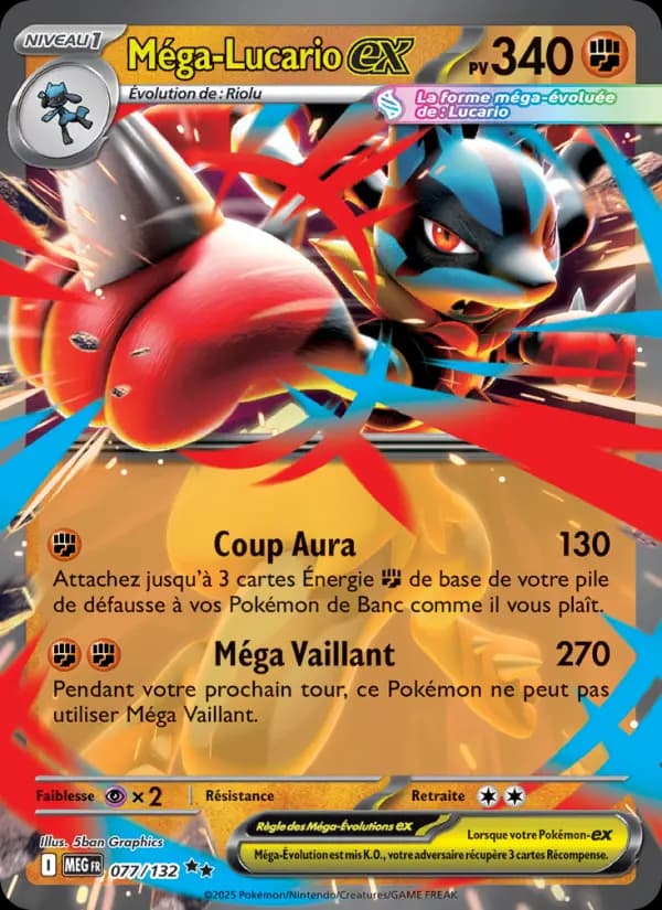 Carte Pokémon Méga-Lucario ex 77