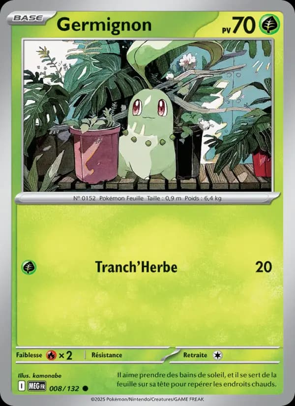 Carte Pokémon Germignon 8