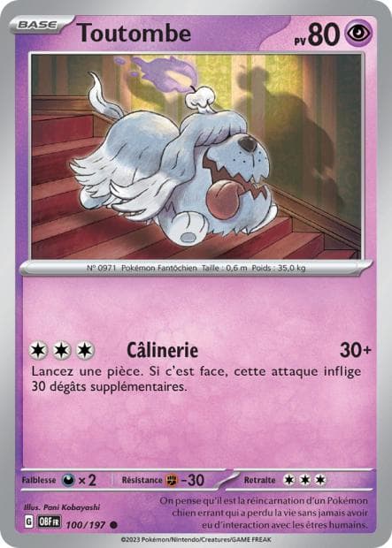 Carte Pokémon Toutombe 100