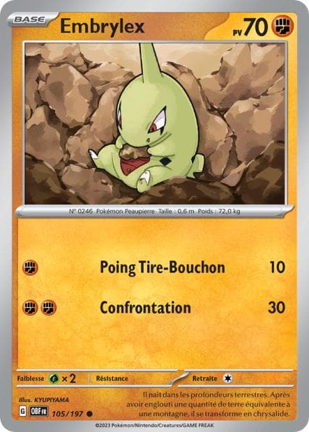 Carte Pokémon Embrylex 105