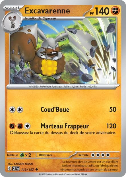 Carte Excavarenne la plus chère