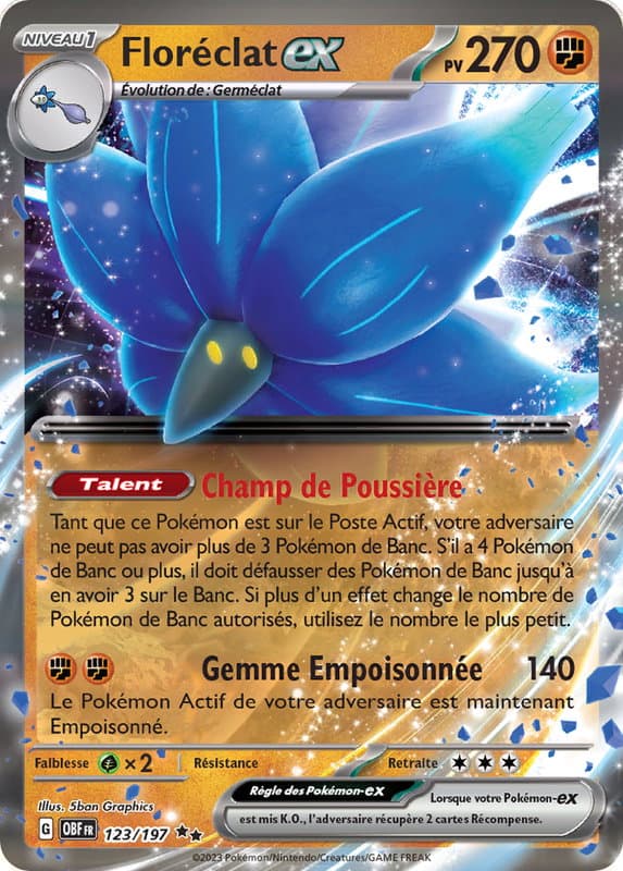 Carte Pokémon Floréclat ex 123