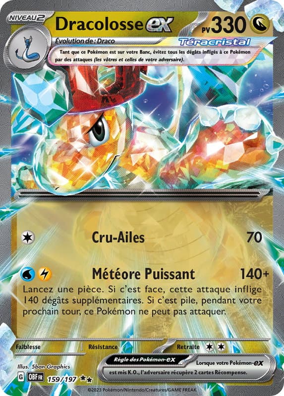 Carte Pokémon Dracolosse ex 159