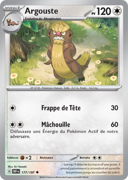 Carte Pokémon Argouste 177