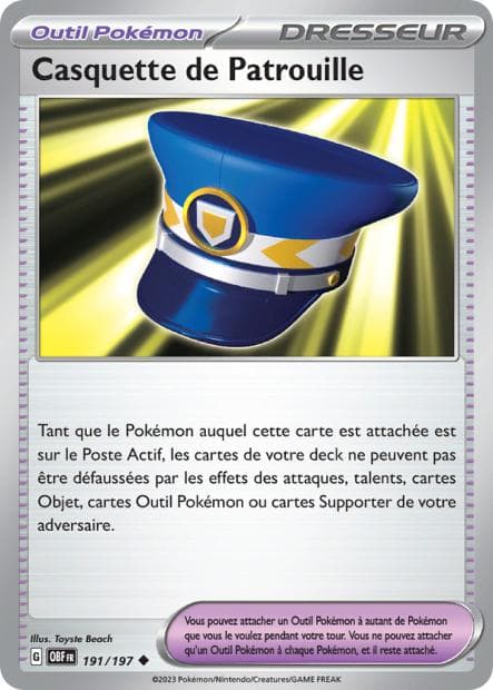 Carte Pokémon Casquette de Patrouille 191