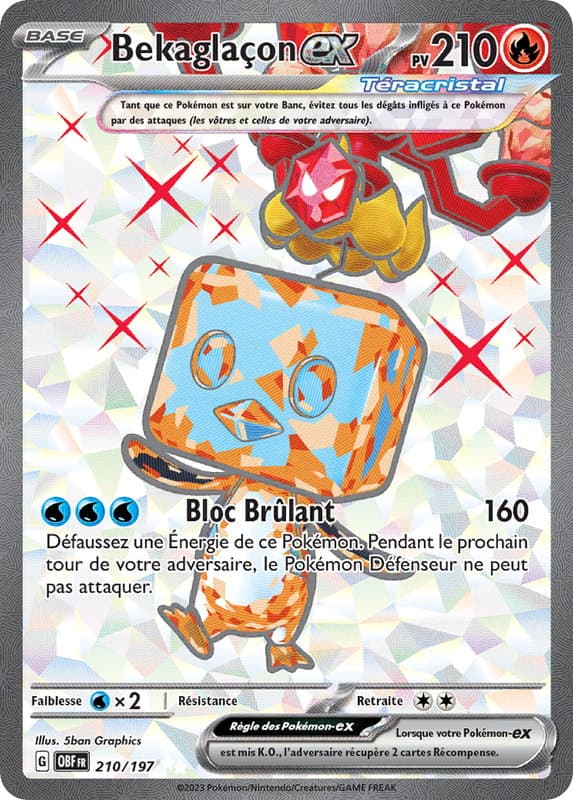 Carte Pokémon Bekaglaçon ex 210