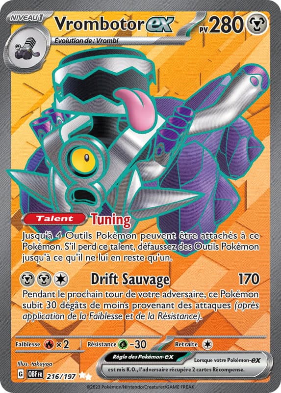 Carte Pokémon Vrombotor ex 216