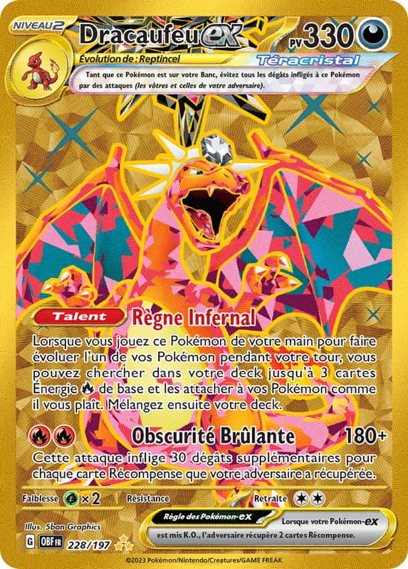 Carte Pokémon Dracaufeu ex 228