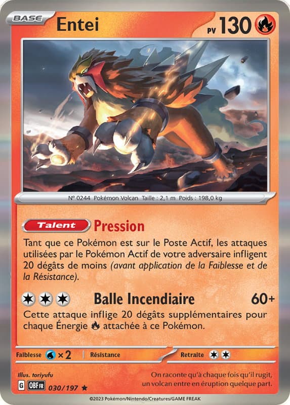 Carte Entei la plus chère