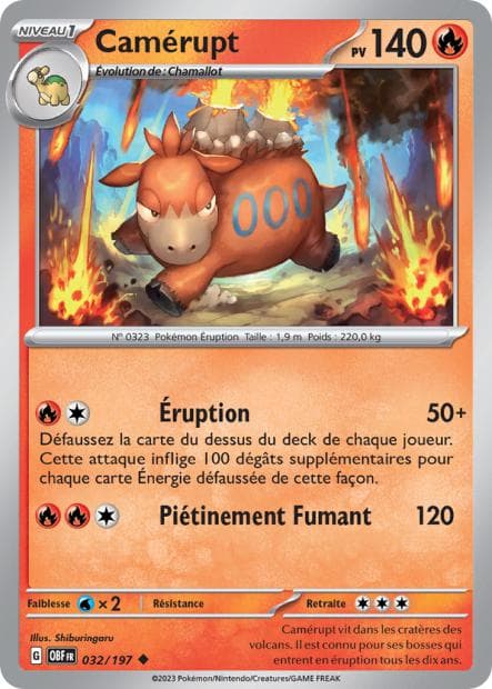 Carte Pokémon Camérupt 32