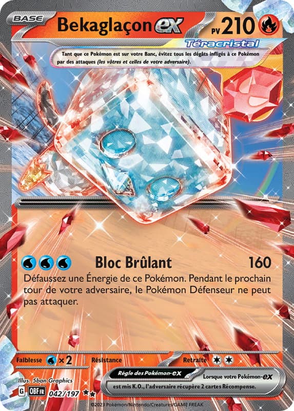 Carte Pokémon Bekaglaçon ex 42