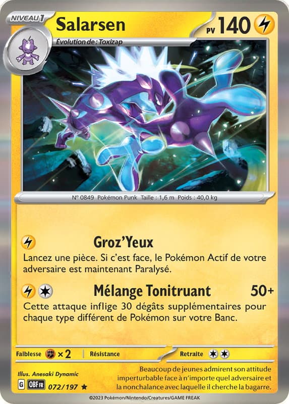 Carte Pokémon Salarsen 72