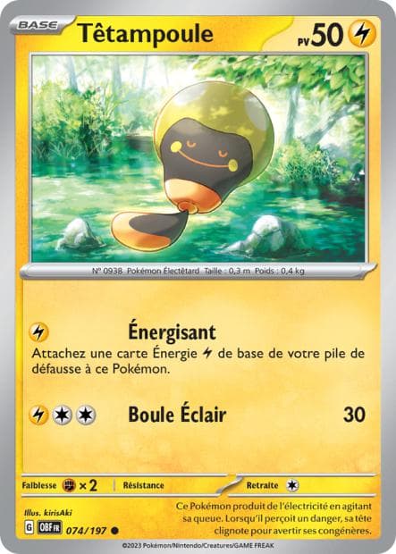 Carte Pokémon Têtampoule 74