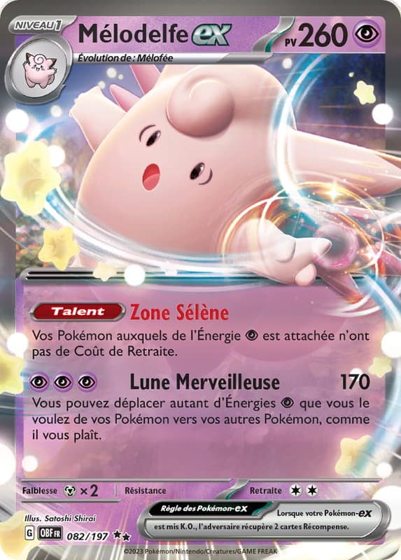 Carte Pokémon Mélodelfe ex 82