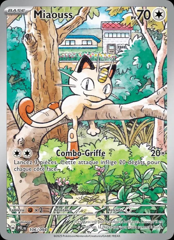 Carte Pokémon Miaouss 106 — Flammes Fantasmagoriques