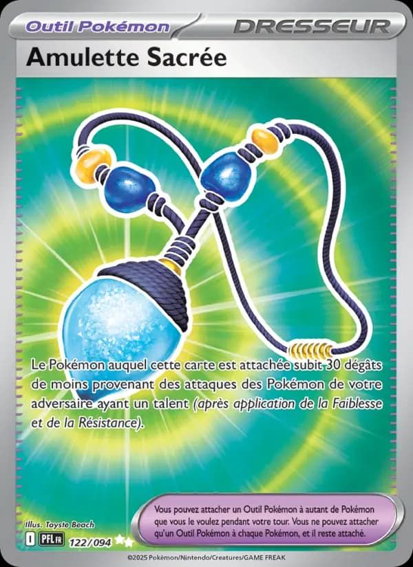 Carte Pokémon Amulette Sacrée 122