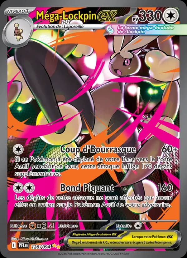 Carte Pokémon Méga-Lockpin ex 128 — Flammes Fantasmagoriques