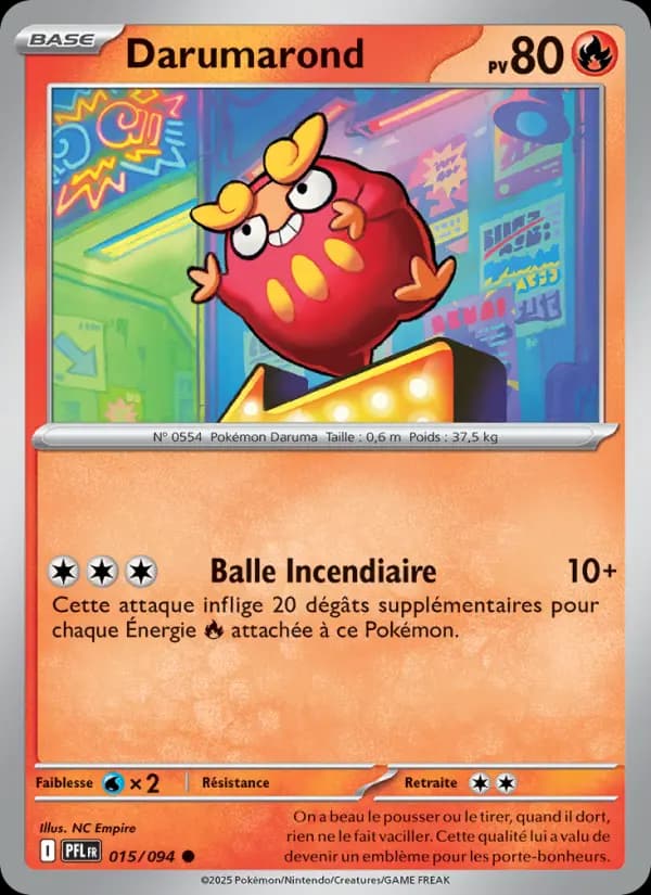 Carte Pokémon Darumarond 15