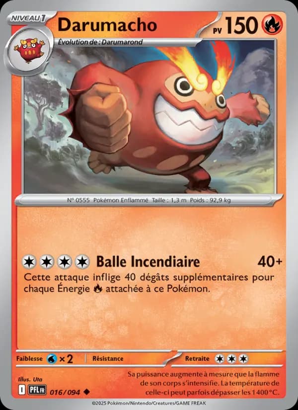 Carte Pokémon Darumacho 16