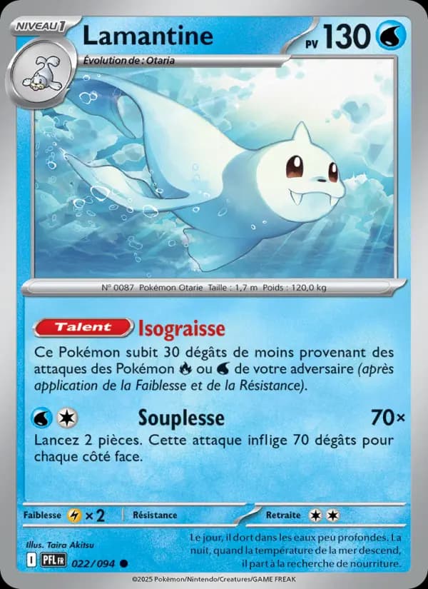 Carte Pokémon Lamantine 22
