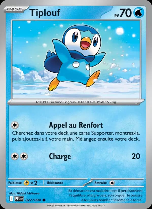 Carte Pokémon Tiplouf 27