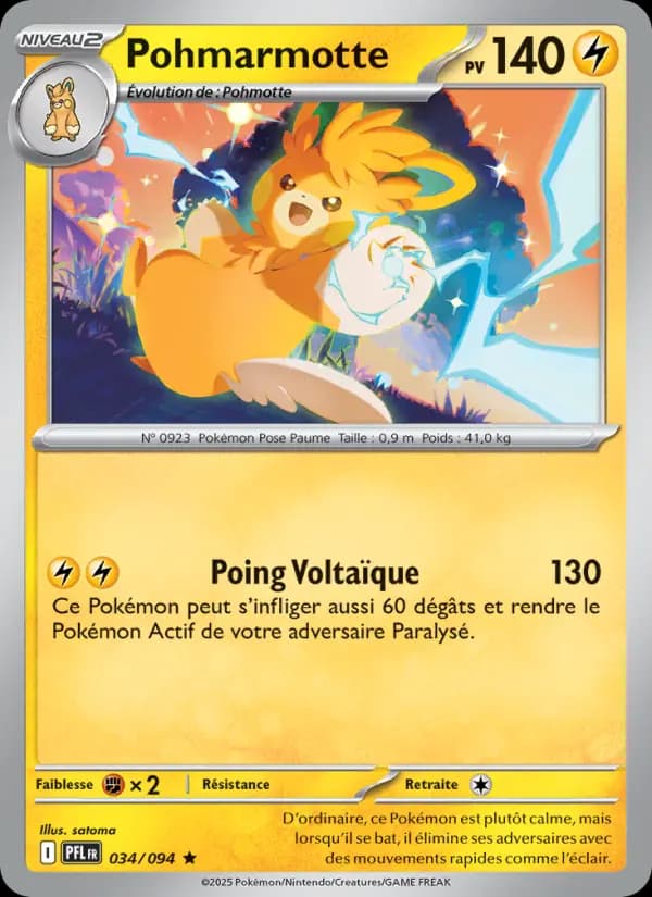 Carte Pokémon Pohmarmotte 34