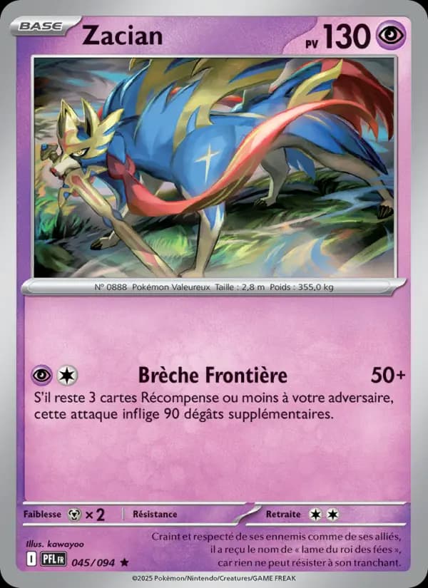 Carte Pokémon Zacian 45