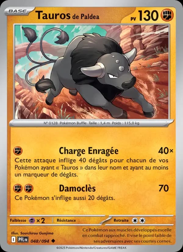 Carte Pokémon Tauros de Paldéa 48