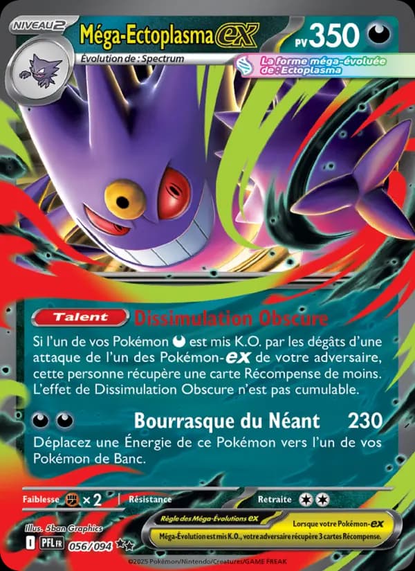 Carte Pokémon Méga-Ectoplasma ex 56
