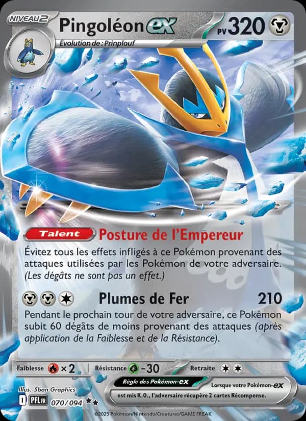Carte Pokémon Pingoléon ex 70