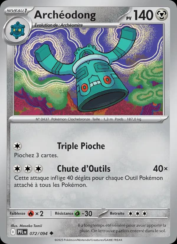 Carte Pokémon Archéodong 72