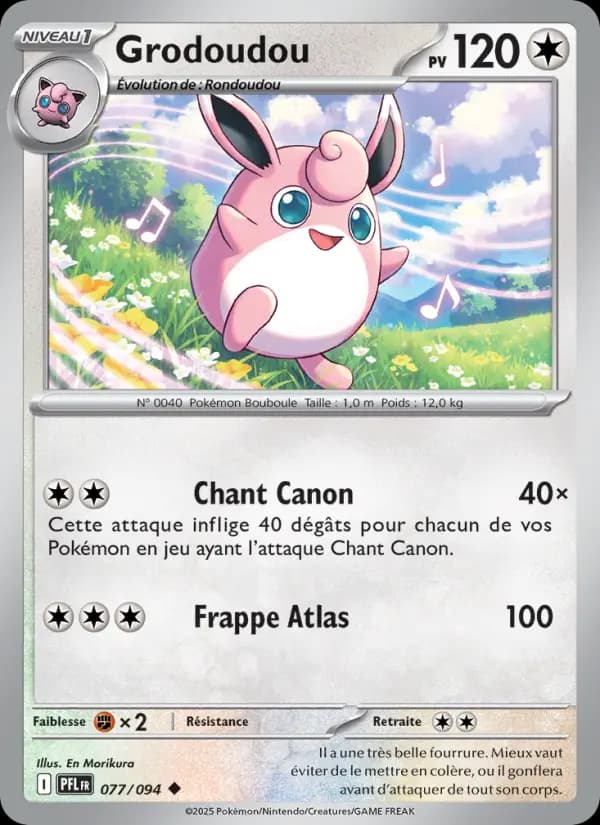 Carte Pokémon Grodoudou 77