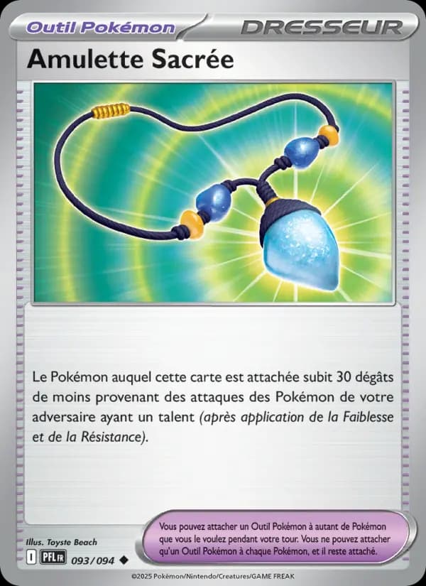 Carte Pokémon Amulette Sacrée 93