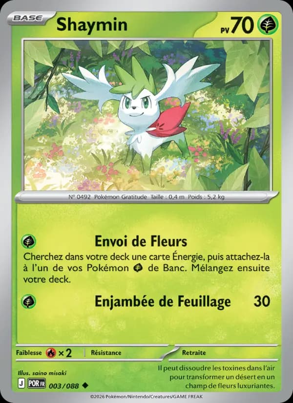 Carte Shaymin la plus chère