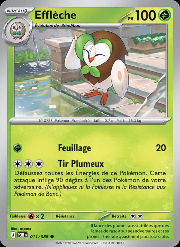 Carte Pokémon Efflèche 011/088