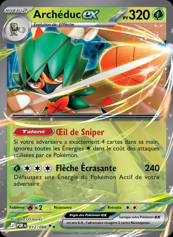 Carte Pokémon Archéduc ex 012/088