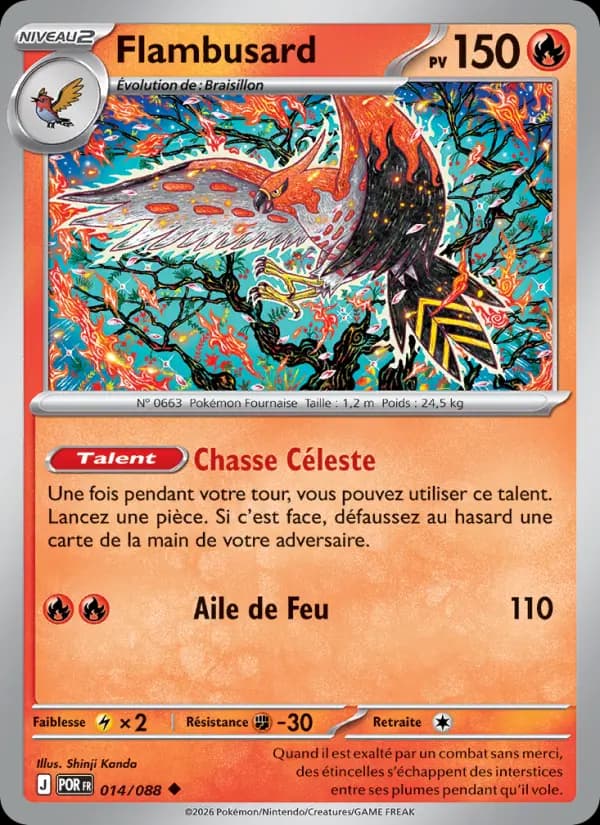 Carte Pokémon Flambusard 014/088