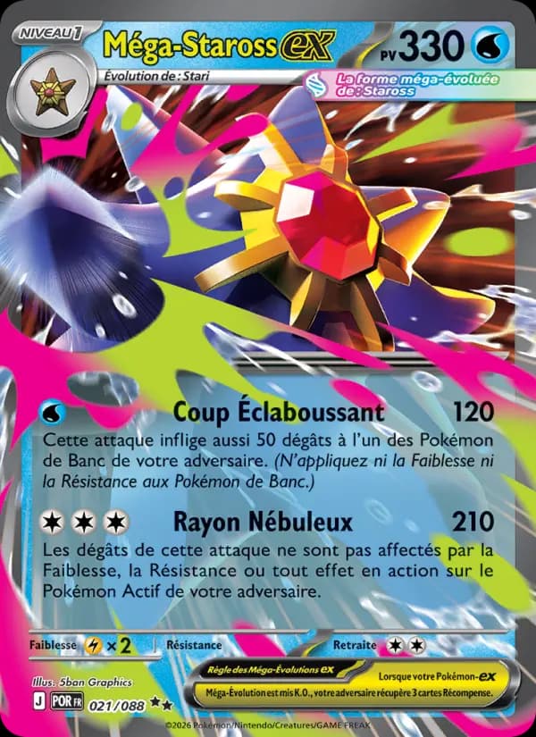 Carte Pokémon Méga-Staross ex 021/088