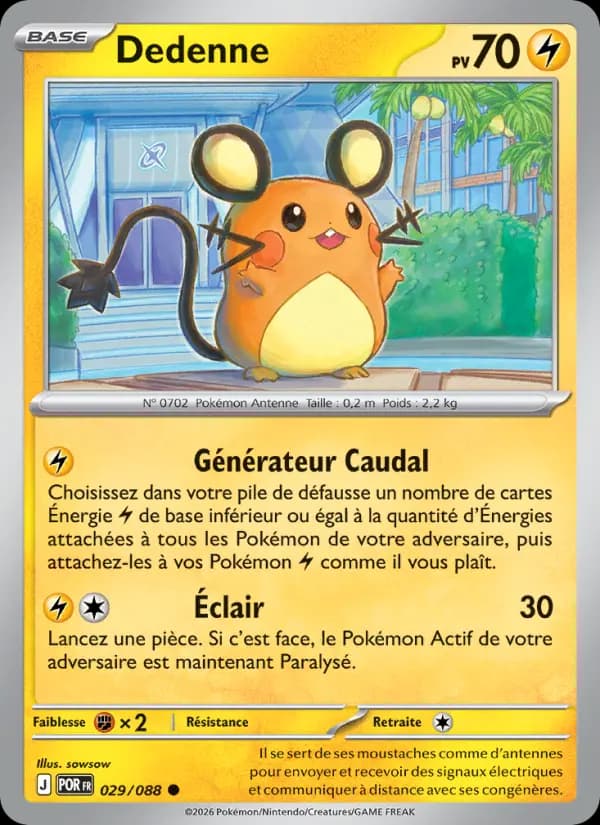 Carte Pokémon Dedenne 029/088