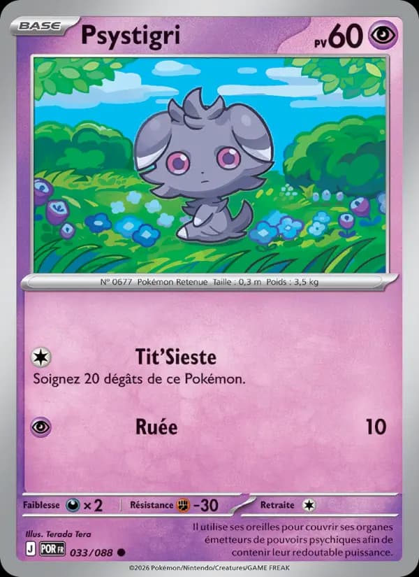 Carte Pokémon Psystigri 033/088