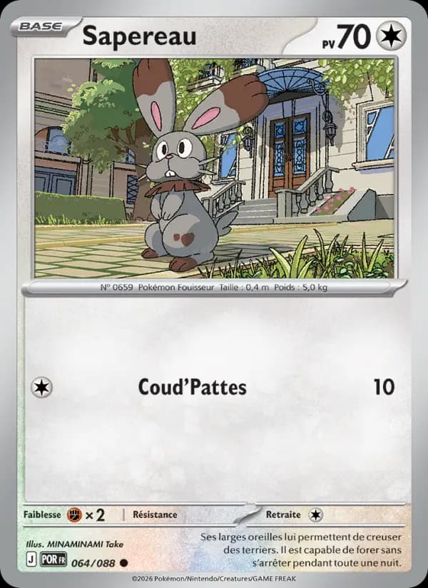 Carte Pokémon Sapereau 064/088
