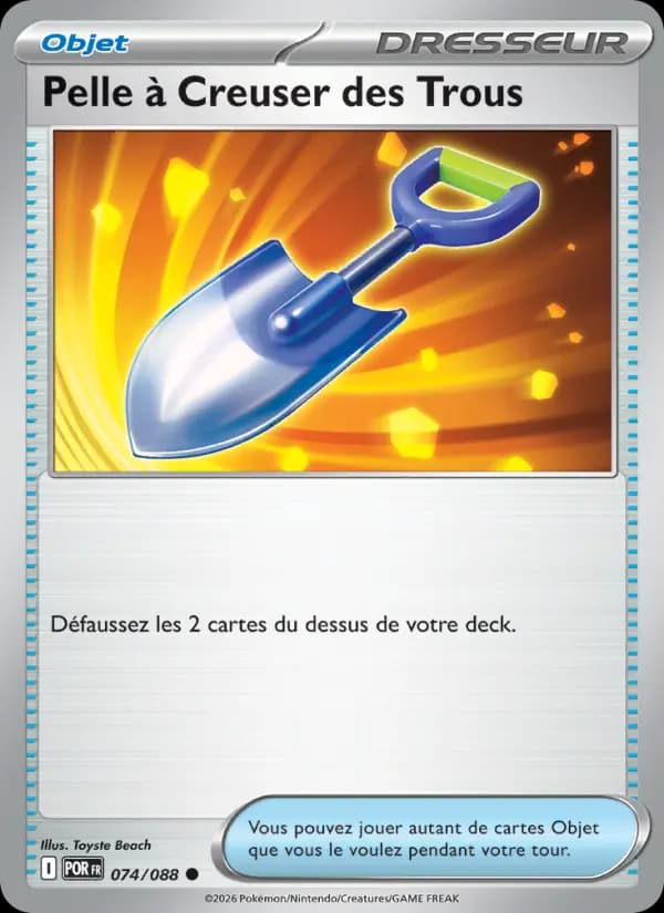 Carte Pokémon Pelle à Creuser des Trous 074/088