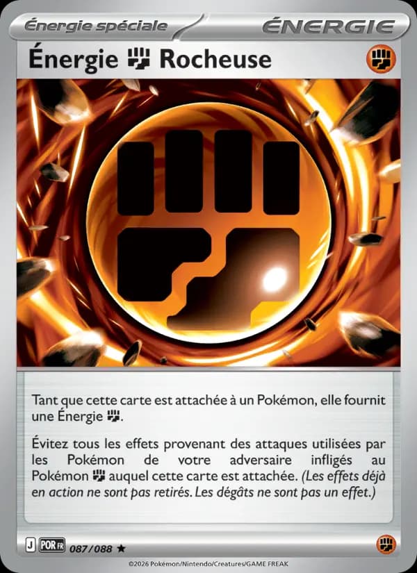 Carte Pokémon Énergie Combat Rocheuse 087/088